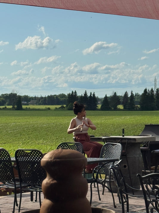 Lara Wong rehearsing pre show